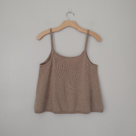 Victoria's Secret Cashmere Knit Tank Top Babydoll Size Small Tan - Picture 2 of 15